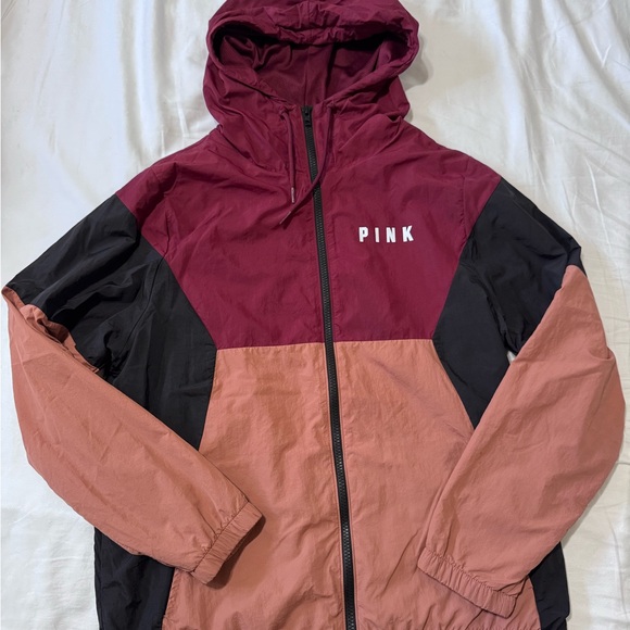 Pink Colorblock Windbreaker Jacket - Picture 1 of 5